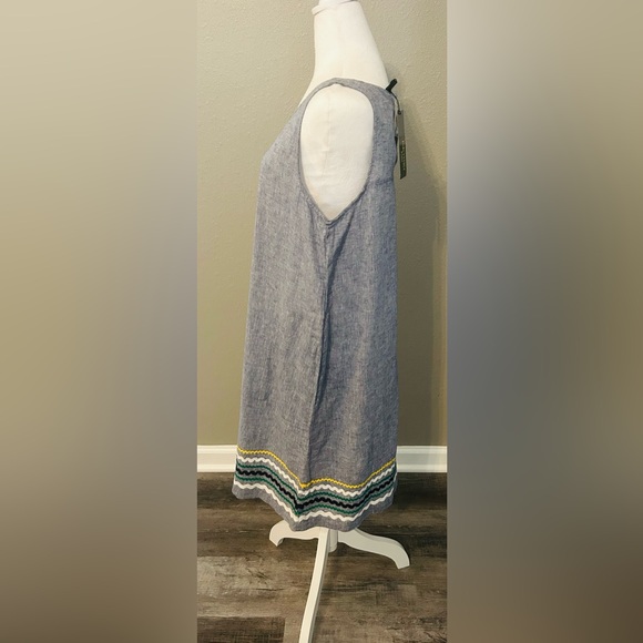 NEW For Cynthia Linen Cotton Blend Summer Dress Petite size XL NWT - Picture 4 of 14